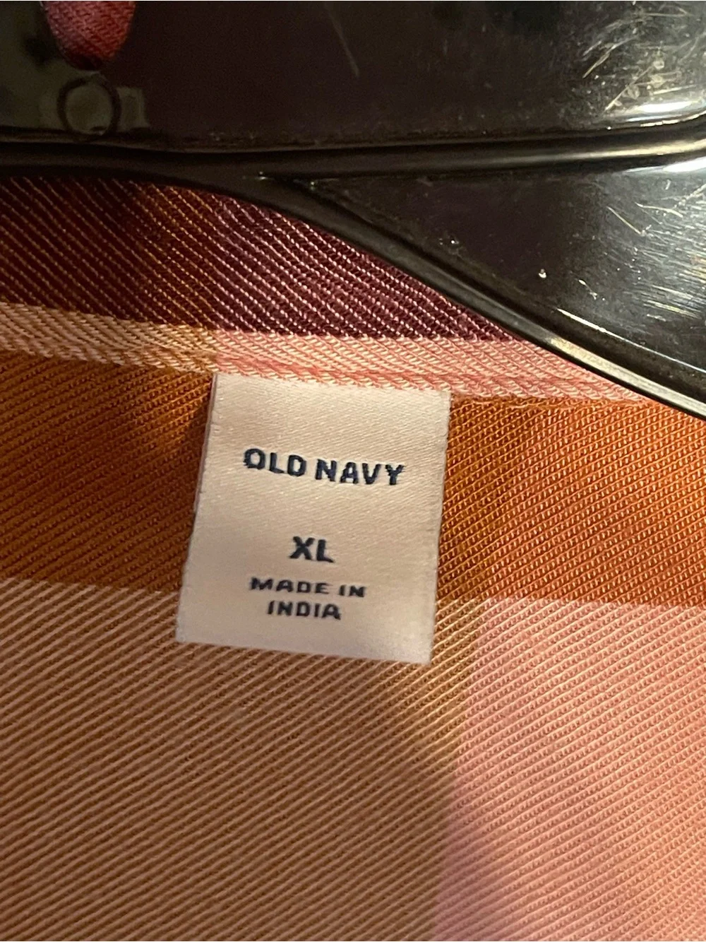 Old Navy Plaid Button-Front Women’s Shirt - Pink & Brown